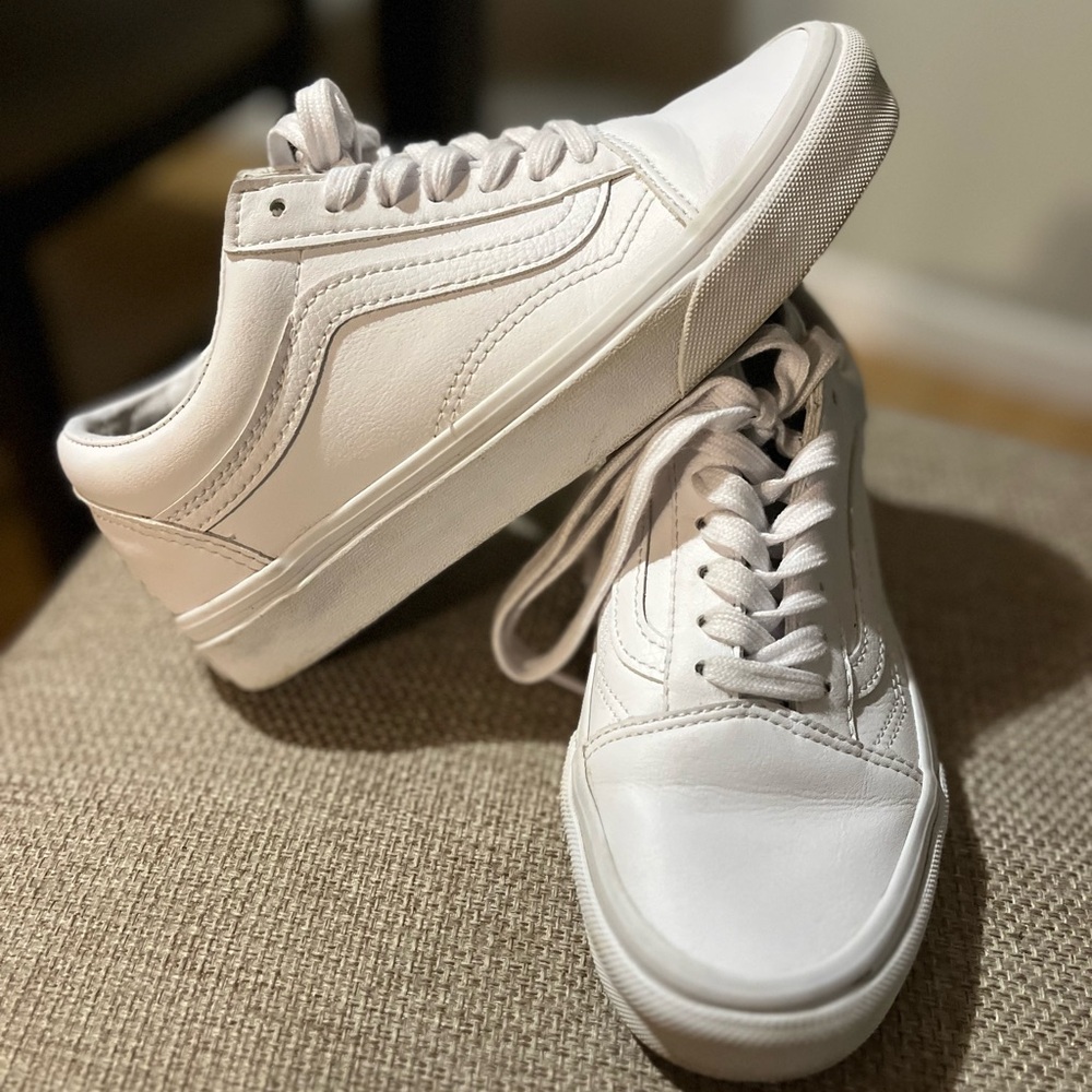Vans White Old Skool Shoes Sz 5